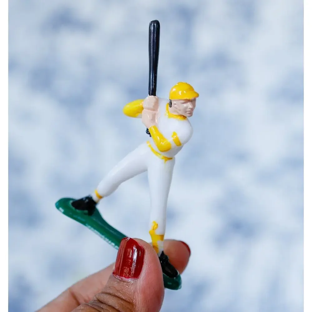 VTG 1981 Wilton Baseball Players Set of 5 Cake Toppers Boys Sport Party Favors